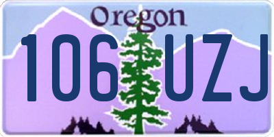 OR license plate 106UZJ