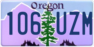 OR license plate 106UZM