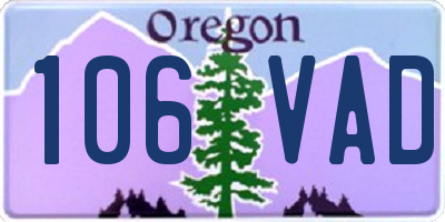 OR license plate 106VAD