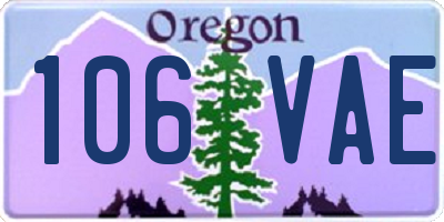 OR license plate 106VAE