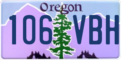 OR license plate 106VBH