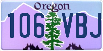 OR license plate 106VBJ