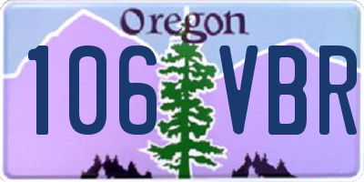 OR license plate 106VBR