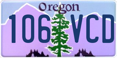 OR license plate 106VCD