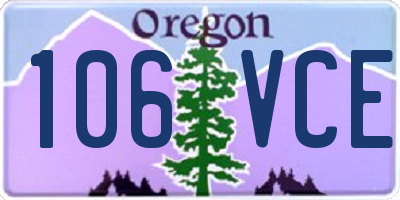 OR license plate 106VCE