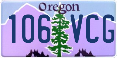 OR license plate 106VCG