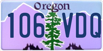 OR license plate 106VDQ