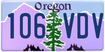 OR license plate 106VDV