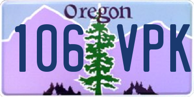 OR license plate 106VPK