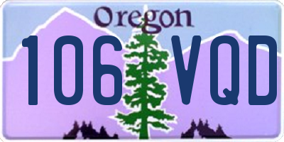 OR license plate 106VQD
