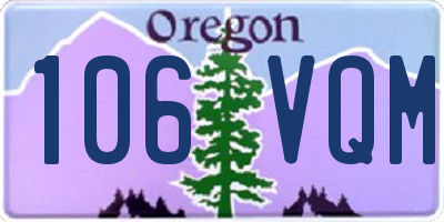 OR license plate 106VQM