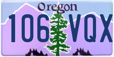 OR license plate 106VQX