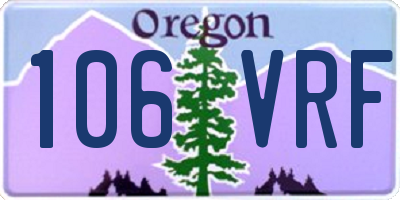 OR license plate 106VRF