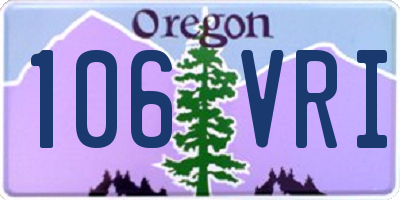 OR license plate 106VRI