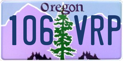 OR license plate 106VRP