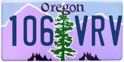 OR license plate 106VRV