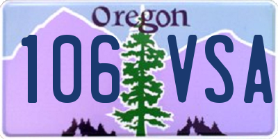 OR license plate 106VSA