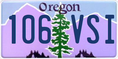 OR license plate 106VSI