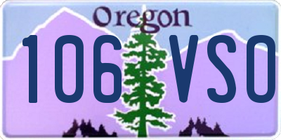 OR license plate 106VSO