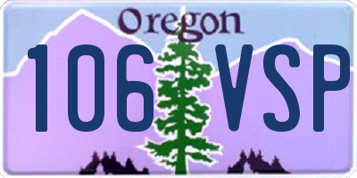 OR license plate 106VSP