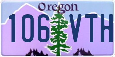 OR license plate 106VTH
