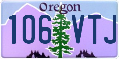 OR license plate 106VTJ