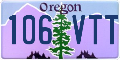 OR license plate 106VTT