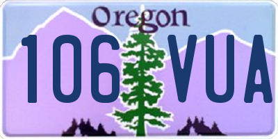 OR license plate 106VUA