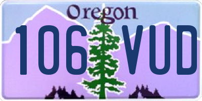 OR license plate 106VUD