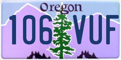 OR license plate 106VUF