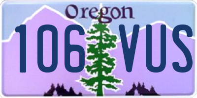 OR license plate 106VUS