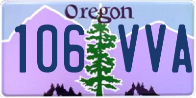 OR license plate 106VVA
