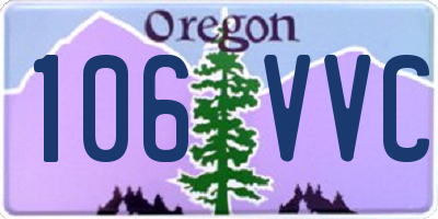 OR license plate 106VVC