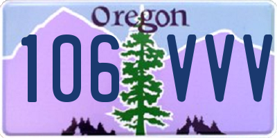 OR license plate 106VVV