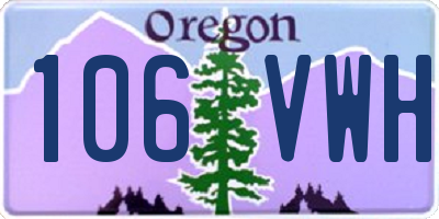 OR license plate 106VWH
