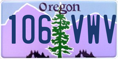 OR license plate 106VWV