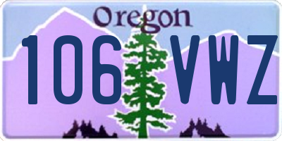 OR license plate 106VWZ