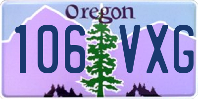 OR license plate 106VXG