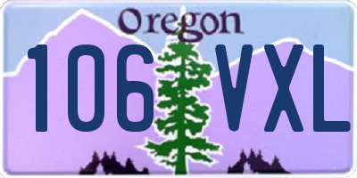 OR license plate 106VXL