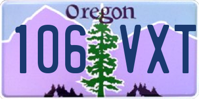 OR license plate 106VXT