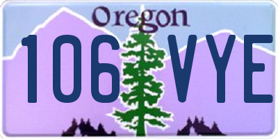 OR license plate 106VYE