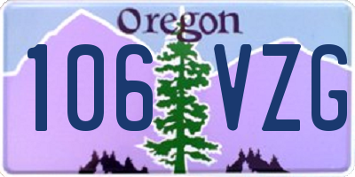 OR license plate 106VZG