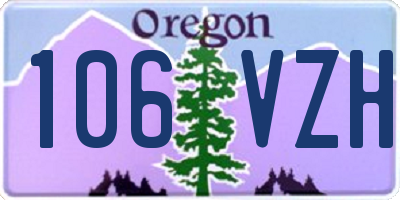 OR license plate 106VZH