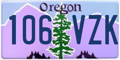 OR license plate 106VZK