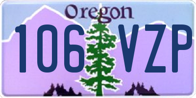 OR license plate 106VZP