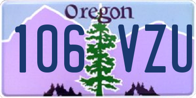 OR license plate 106VZU