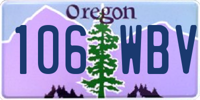 OR license plate 106WBV