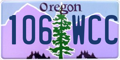 OR license plate 106WCC