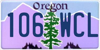 OR license plate 106WCL
