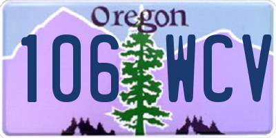 OR license plate 106WCV